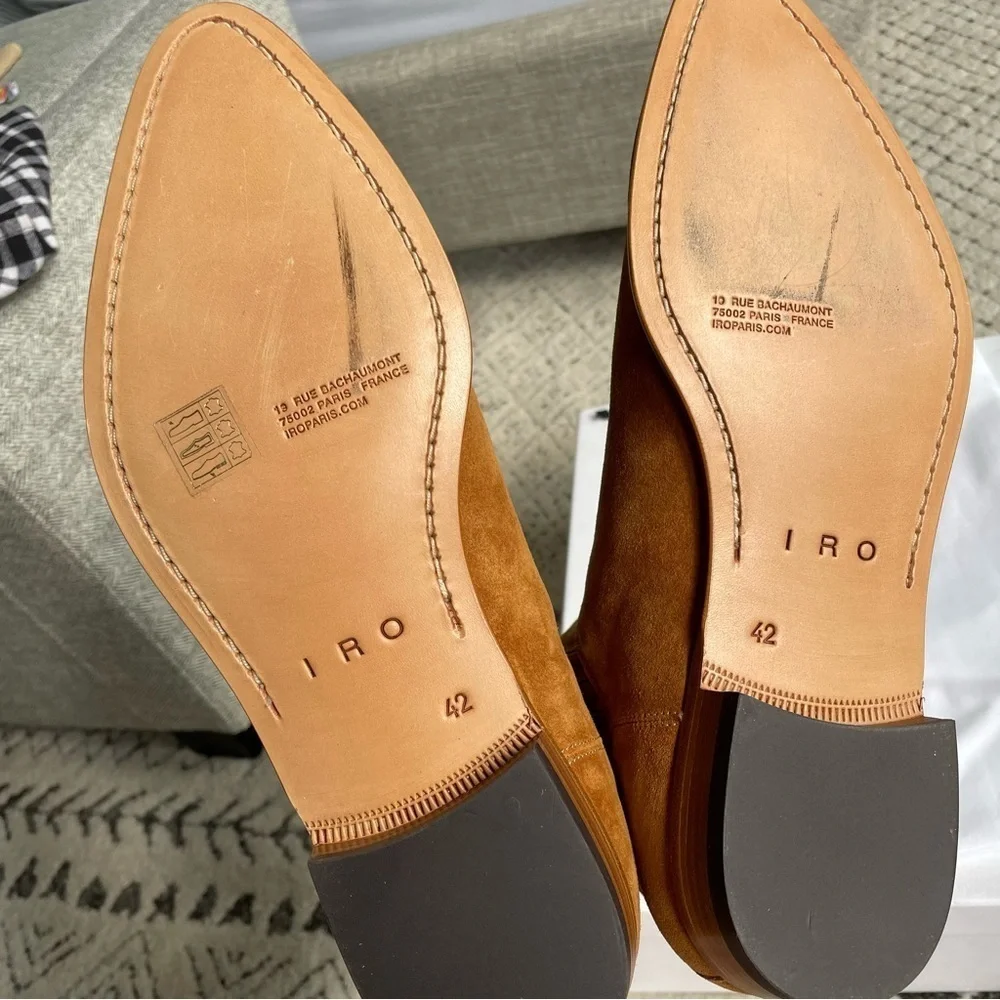 IRO Men’s Chelsea Boots in Camel Size 42 EUR Like New - Picture 8 of 15